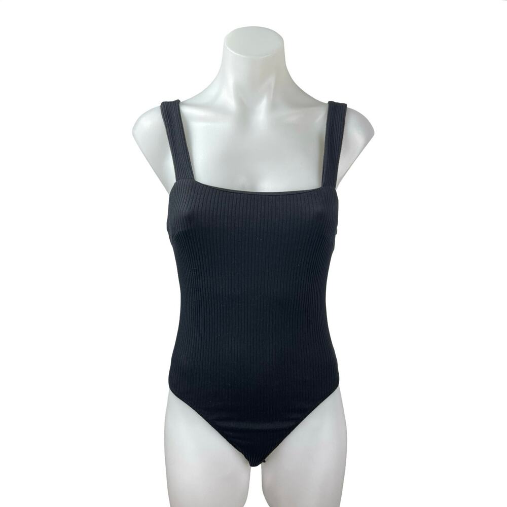 Princess Polly Black Ribbed Knit Sleeveless Sculpt Cami Tank Tank Top Size 4